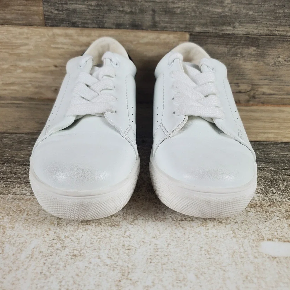 Kurt‎ Geiger Mini Laney Toddler Shoes Sz 12 M White Leather Lace Up Sneakers